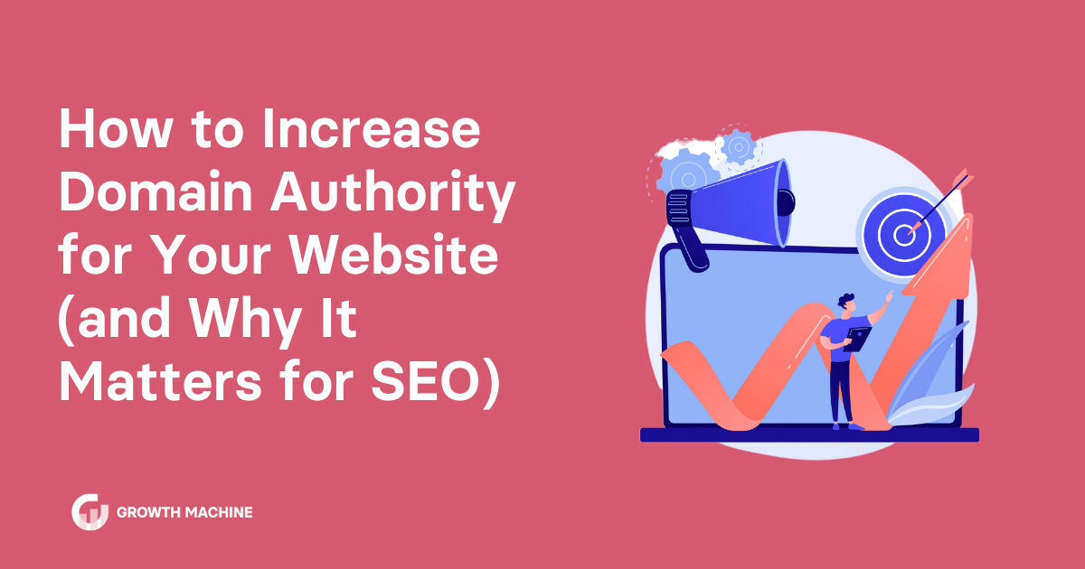 How to increase domain authority: Graphic of an arrow pointing upward