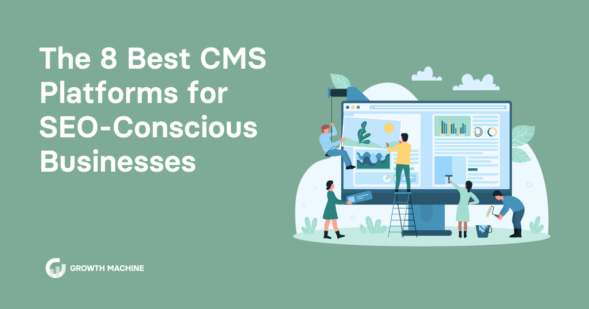 Best CMS: Graphic of designers working on a website